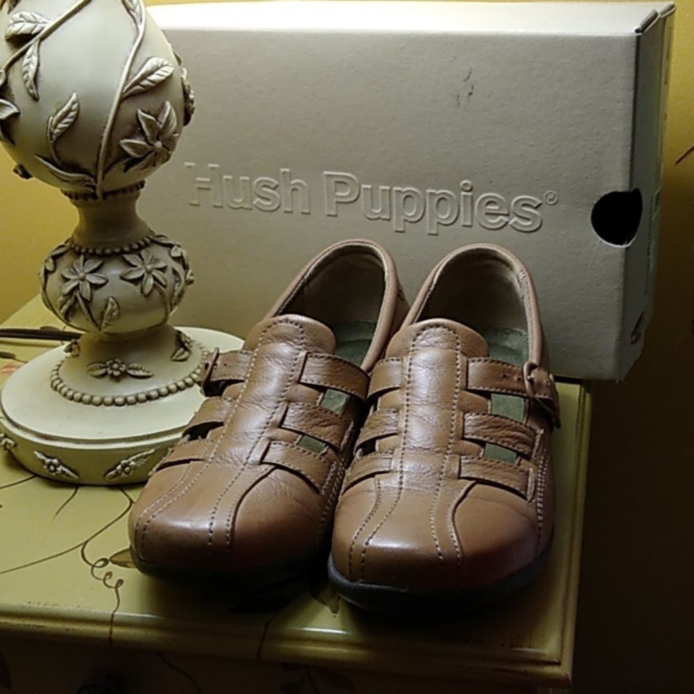Taupe Leather 7m Hush Puppies Shoes